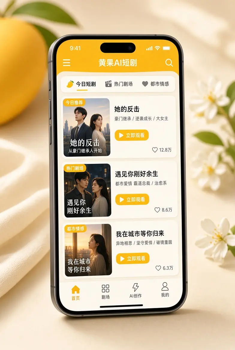 黄果AI短剧移动端服务